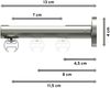 Innenlauf-Gardinenstangen-Set Siteno Luino 400 cm (geteilt in 2 x 200 cm), 1-läufig, 20 mm Ø Edelstahl-Optik Bild 2