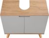 welltime Waschbeckenunterschrank Lund Badunterschrank für wandhängende Waschbecken WC Unterschrank Badezimmerschrank WBU Breite 65cm mit Siphonausschnitt Badschrank Bild 4