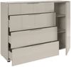 Kommode Saverne 3 / Santorin, Glas, Holzwerkstoff, Beige, 135 x 99 x 40 cm Bild 4