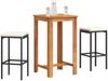 vidaXL 3-tlg. Gartenbar-Set Schwarz Massivholz Akazie und Poly Rattan 3295267 Bild 1
