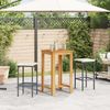 vidaXL 3-tlg. Gartenbar-Set Schwarz Massivholz Akazie und Poly Rattan 3295267 Bild 3