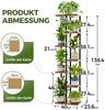 Bamworld Blumenständer Pflanzenständer mit Wachstumslicht, 7-stufig, Metall-Holz, eckig (1 St), Für Zimmerpflanzen, ideal für Wohnzimmer, Terrasse und Balkon Bild 2