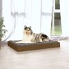 vidaXL Hundebett 91,5 x 64 x 9 cm Massivholz Kiefer, Honigbraun Bild 3