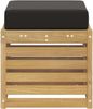 vidaXL Outdoor Hocker Bank Weiß 43 x 43 x 45 cm Massivholz Akazie 901684 Bild 4