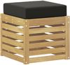 vidaXL Outdoor Hocker Bank Weiß 43 x 43 x 45 cm Massivholz Akazie 901684 Bild 2