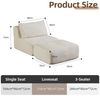 Leawin Sofa Gemütlicher Lounge Sessel mit Hocker, Cordstoff, ohne Montage, Mit Schaumstoff gepolstert, bequem für Wohn- & Schlafzimmer Bild 2