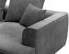 Vente-unique - PINETA Sofa Samt Grau - B 180 cm x H 67 cm x L 230 cm Bild 4
