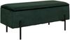 Truhenbank >Watford< in Grün, Stoff - 95x46x36,5cm (BxHxT) Bild 3