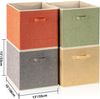 Faltbare Aufbewahrungsbox Stoff 4er Set 33x38x33cm Griffe Ordnungssystem Korb Bild 5