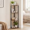 SONGMICS HOME Eckregal mit 4 Ebenen, Standregal für Wohnzimmer, Schlafzimmer, Küche, 38,3 x 27 x 104,8 cm, braun-schwarz Bild 2