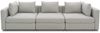 Gartenlounge Sofa 3-Sitzer Bozhana 312x67x96 mit Outdoorbezug silber Bild 2