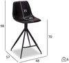Barstuhl Lebas 2er-Set aus Kunstleder - drehbar mit Metallgestell, Schwarz Bild 3
