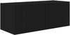 vidaXL TV-Wandregal-Set Wandmontiert 4 pcs Schwarz Holzwerkstoff 3408917 Bild 5