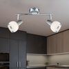 LED Deckenleuchte, Chrom, Glas, Spots beweglich, L 30 cm Bild 2
