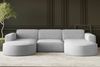 Kaiser Möbel Ecksofa Sofa U form, Couch U form MODENA U STUDIO stoff Neve, Poso, Quelle Bild 5