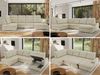 Ecksofa, Wohnzimmer U Couch, Polstersofa mit Bettkasten - MADRITO U - Beige Velorus - Links Bild 2