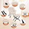 GarveeMore Ohrensessel mit klappbarem FußHocker,bequeme Lounge-Sessel, Relaxsessel für kleine Wohnungen,Wohnzimmer und Schlafzimmer Bild 3