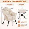 GarveeMore Ohrensessel mit klappbarem FußHocker,bequeme Lounge-Sessel, Relaxsessel für kleine Wohnungen,Wohnzimmer und Schlafzimmer Bild 2