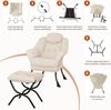 GarveeMore Ohrensessel mit klappbarem FußHocker,bequeme Lounge-Sessel, Relaxsessel für kleine Wohnungen,Wohnzimmer und Schlafzimmer Bild 4