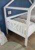 Hausbett >Susa< Liegefläche 90x200cm, Rollrost, Weiß, teilmassiv - 207x170x98cm BxHxT Bild 5