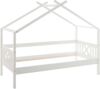 Hausbett >Susa< Liegefläche 90x200cm, Rollrost, Weiß, teilmassiv - 207x170x98cm BxHxT Bild 2