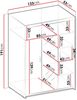 Kleiderschrank Elena 3D mit Spiegel (Farbe: Geölte Eiche, ohne Schrankaufsatz) Bild 4