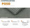Sofa Set Torezio Cord 3+2+1 mit Einstellbare Kopfstützen (Poso 39) Bild 5