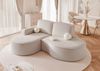 Ecksofa Designersofa Sofa ARLET in Stoff Riviera Hellbeige Ottomane Links Bild 2