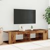 vidaXL TV-Schrank mit LED-Leuchten Altholz-Optik 135x39x30 cm 856323 Bild 4