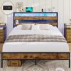 MSMASK Metallbett Bettgestell mit Steckdose und USB-Ladefunktion (Ohne Matratze), Jugendbett, 140x190 cm Bild 5
