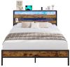 MSMASK Metallbett Bettgestell mit Steckdose und USB-Ladefunktion (Ohne Matratze), Jugendbett, 140x190 cm Bild 4