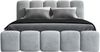 A&J MöbelLand 'Sonic' Polsterbett, Polyester, Silber, 160 x 200, mit Lattenrost, mit Bettkasten Bild 3