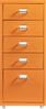 Rollcontainer Kökar mit 5 Schubladen 69x28x41 cm Orange [en. casa] Bild 4