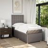 vidaXL Boxspringbett mit Matratze Taupe 90x190 cm Stoff 3294229 Bild 5