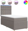 vidaXL Boxspringbett mit Matratze Taupe 90x190 cm Stoff 3294229 Bild 2