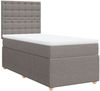 vidaXL Boxspringbett mit Matratze Taupe 90x190 cm Stoff 3294229 Bild 3