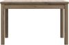 Forte LACETTI Esstisch 120, moderner, ausziehbarer Esstisch, Wohnzimmer, Esszimmer, Valencia Eiche Holzdekor, 120,4 cm (160,4) breit x 76,6 cm hoch x 80 cm tief Bild 2