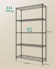 SONGMICS Standregal Metall, verstellbare Ablagen, Aufbewahrungsregal 5 Ebenen für Garage, 30 x 90 x 161 cm, schwarz Bild 5