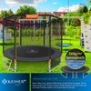 KESSER® Trampolin, mit Sicherheitsnetz, Leiter, Randabdeckung, Seitentasche & Zubehör, Belastbarkeit 150 kg, Orange, Ø 366 cm Bild 4