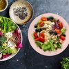 Zweifarbige Salatschüssel aus Edelstahl Bild 2