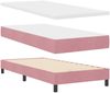 vidaXL Boxspringbett mit Kopfteil Rosa 100 x 200 cm Samt 3339223 Bild 5