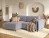 Ecksofa Acossta Jarrell Breitcord Grau mit Schlaffunktion Bild 5