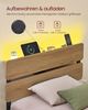 VASAGLE Einzelbett mit Metallrahmen, LED-Beleuchtung, USB-A- und USB-C-Anschluss, Industrie-Stil, 90x200 cm Bild 2