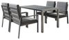 MeXo Gartenlounge-Set Gartenmöbel Set Aluminium Outdoor, (5-tlg, mit Polywood Tisch & Auflagen), wetterfest für Terrasse & Garten Bild 4