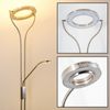 hofstein Deckenfluter »Giralba« dimmbare Stehleuchte aus Metall in Nickel-matt, 3000 Kelvin, m. verstellbarem Lesearm, 2070 Lumen Bild 2