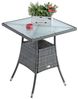 Polyrattan Balkontisch Rattan Tisch Beistelltisch Gartentisch 60 cm Anthrazit Bild 2