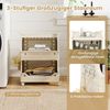 COSTWAY Rollwagen, faltba & stapelbar, mit Rollen, Kunststoff Beistellwagen Bild 3