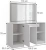 Schminktisch Sherry Weiß/Weiß Hochglanz 128.2 cm mit LED-Spiegel Vicco Bild 2