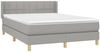 Boxspringbett mit Matratze Stoff Hellgrau 140x200 cm Bild 3