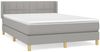 Boxspringbett mit Matratze Stoff Hellgrau 140x200 cm Bild 2